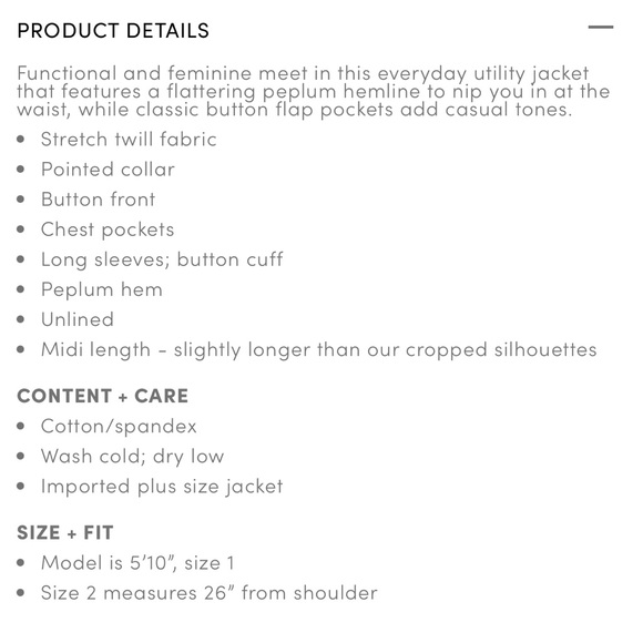 Torrid Twill Peplum Utility - Picture 6 of 11